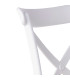 Chaise en plastique blanc et assise effet rotin 51x42x85cm