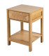 Table de chevet bois 1 tiroir jute 40x40x58cm