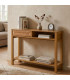Console bois 1 tiroir jute 100x30x80cm