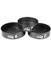 Set de 3 moules à gâteaux à charnières 26x26x7cm
