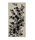 Grand tableau peint à la main fleurs noir et blanc 60x120x4cm