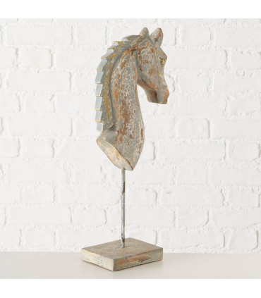 Statue cheval sculpture bois 53.5cm