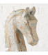 Statue cheval sculpture bois 53.5cm
