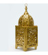 Gold metal lantern 10x10x27cm
