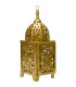 Gold metal lantern 10x10x27cm