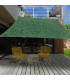 Voile ombrage camouflage rectangulaire vert 200x300cm