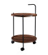 Side Table wood and black metal 40x40x67cm
