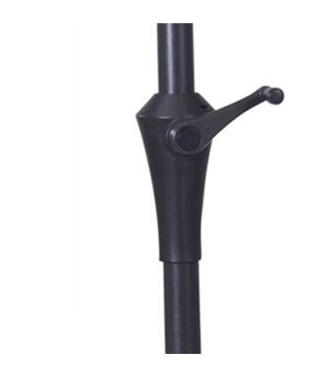 Demi parasol ouverture manivelle gris anthracite diamètre 270cm