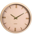 Horloge murale ronde beige rosé et doré 38x38cm