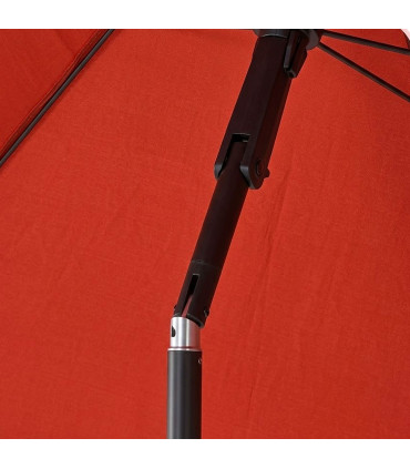 Parasol inclinable rouge diamètre 200cm