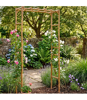 Arche de jardin en bambou 116x38x220cm