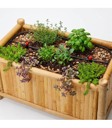Plant Pot bamboo 56x28x28cm