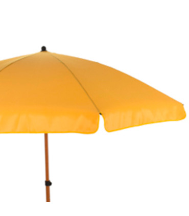 Parasol jaune et bois diamètre 220cm