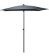 Parasol rectangulaire gris 125x200cm