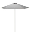 Parasol rond gris clair diamètre 230cm