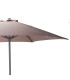 Parasol rond beige taupe foncé diamètre 230cm