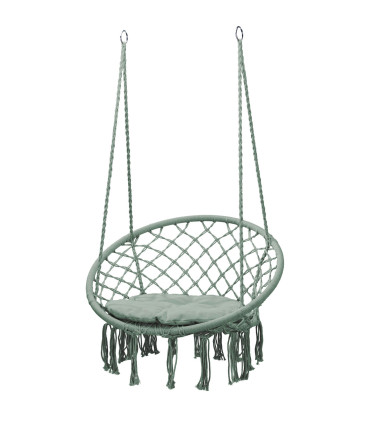 Chaise-hamac suspendue balancelle vert 80x40cm
