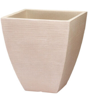 Cache-pot en polyéthylène beige 40x40x42cm