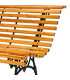 Garden Bench Wood and black metal 117x77x61cm