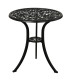 Black metal garden set table + 2 chairs
