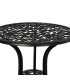 Black metal garden set table + 2 chairs
