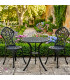 Black metal garden set table + 2 chairs