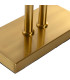 table Lamp double gold metal and beige linen 35x16x100cm