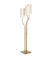 Floor Lamp gold metal and beige linen 40x40x173cm