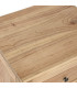Table de chevet en bois de mindi 2 tiroirs 45x35x50cm