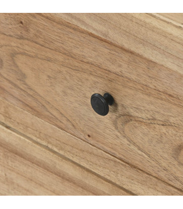 Table de chevet en bois de mindi 2 tiroirs 45x35x50cm