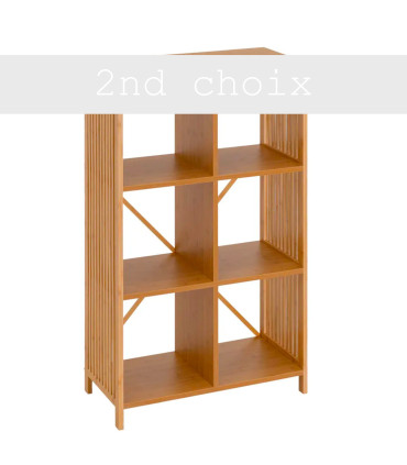 Étagère bambou 6 casiers 63x30x103cm