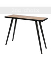 2nd choix - Console plateau avec motifs noir et bois Chelsea - 100x35x78cm