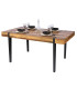 Dining Table Wood and Metal - 160x90cm