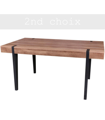 Dining Table Wood and Metal - 160x90cm