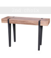 copy of Console Table Wood MDF and Black Metal - 120cm