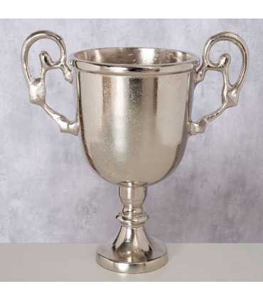 Seau à glace coupe en aluminium argenté 27x15x28cm