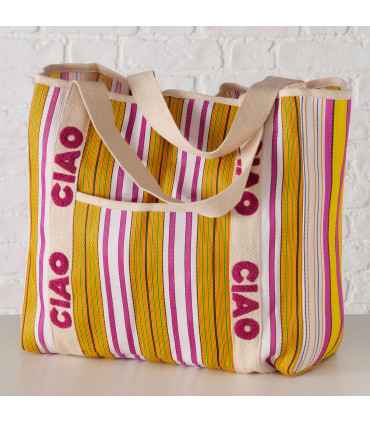 Multicolor tissue bag ciao 39x37x14cm