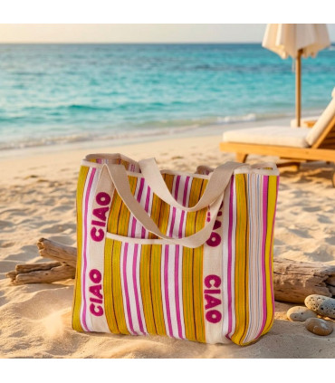 Sac en tissu multicolore Ciao 39x37x14cm