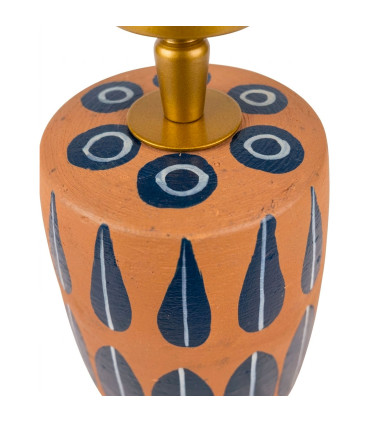 Table Lamp Paddles Resine and White Lampshade