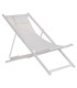 Chaise longue pliante chilienne métal et tissu blanc 61x103x96cm
