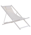 Lounge Chair metal and tissue white 61x103x96cm