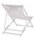Chaise longue pliante chilienne métal et tissu blanc 61x103x96cm