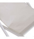 Chaise longue pliante chilienne métal et tissu blanc 61x103x96cm