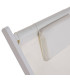 Chaise longue pliante chilienne métal et tissu blanc 61x103x96cm