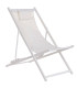 Chaise longue pliante chilienne métal et tissu blanc 61x103x96cm