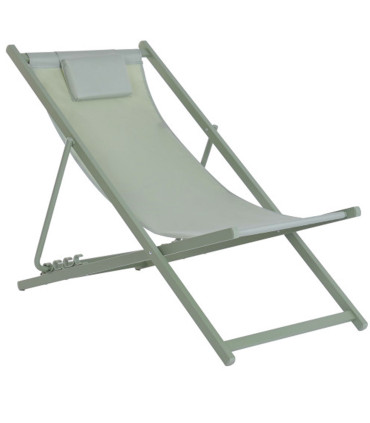 Lounge Chair metal and tissue green 61x103x96cm