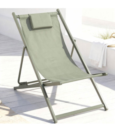 Lounge Chair metal and tissue green 61x103x96cm