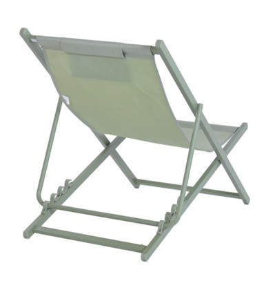 Lounge Chair metal and tissue green 61x103x96cm
