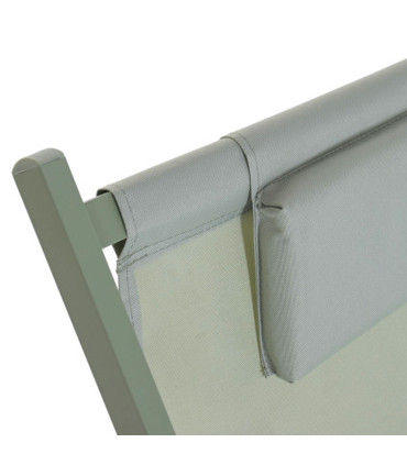 Lounge Chair metal and tissue green 61x103x96cm