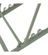 Lounge Chair metal and tissue green 61x103x96cm